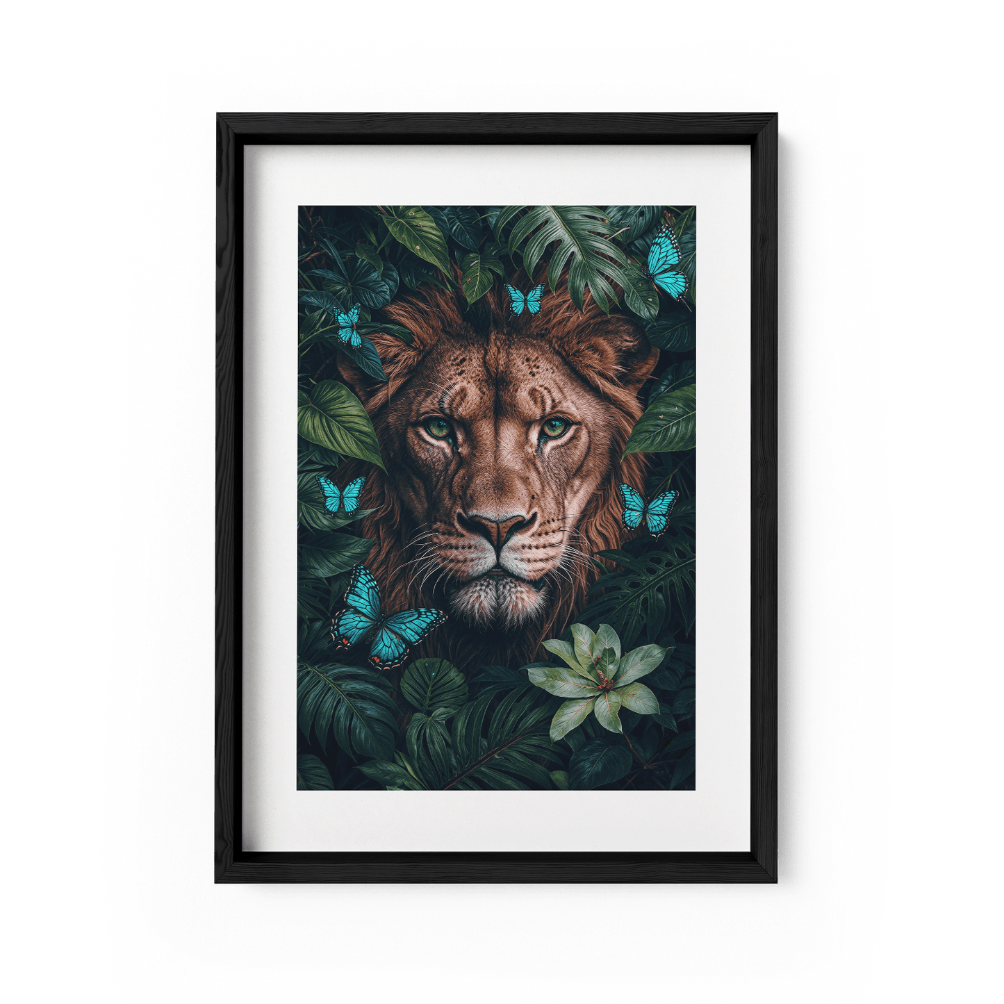 WINGS & WHISKERS - LION*Papier*40x60 cm*Papier*Kunstwerk*Masculina.nl