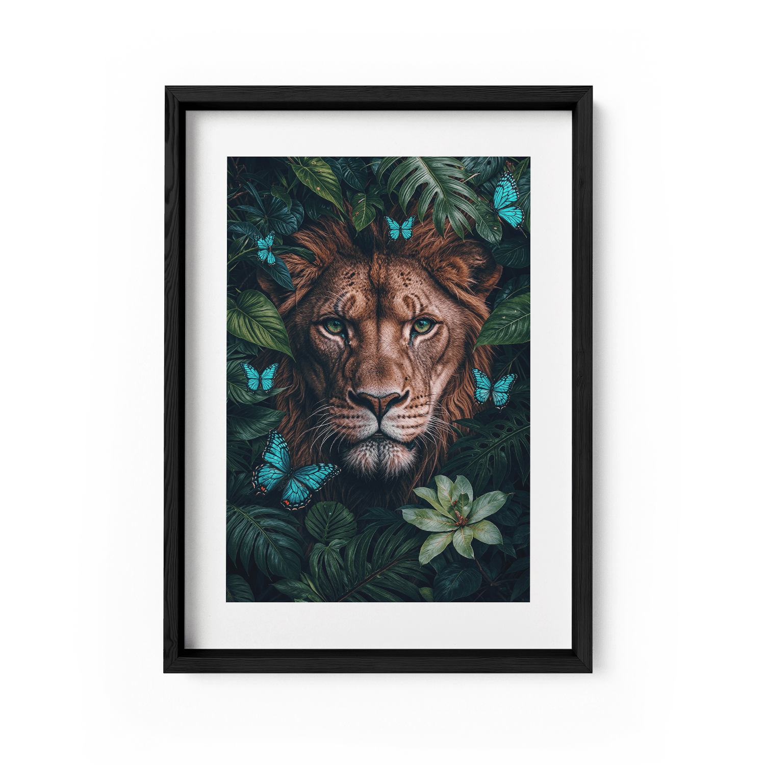 WINGS & WHISKERS - LION*Papier*40x60 cm*Papier*Kunstwerk*Masculina.nl