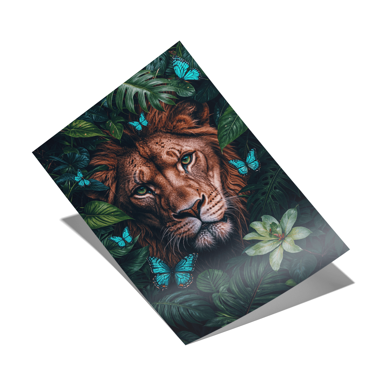 WINGS & WHISKERS - LION*Papier*40x60 cm*Papier*Kunstwerk*Masculina.nl