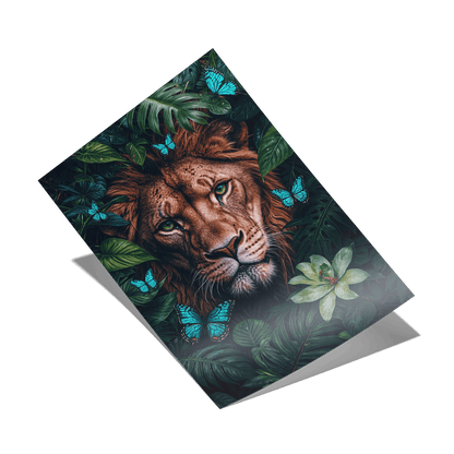 WINGS & WHISKERS - LION*Papier*40x60 cm*Papier*Kunstwerk*Masculina.nl