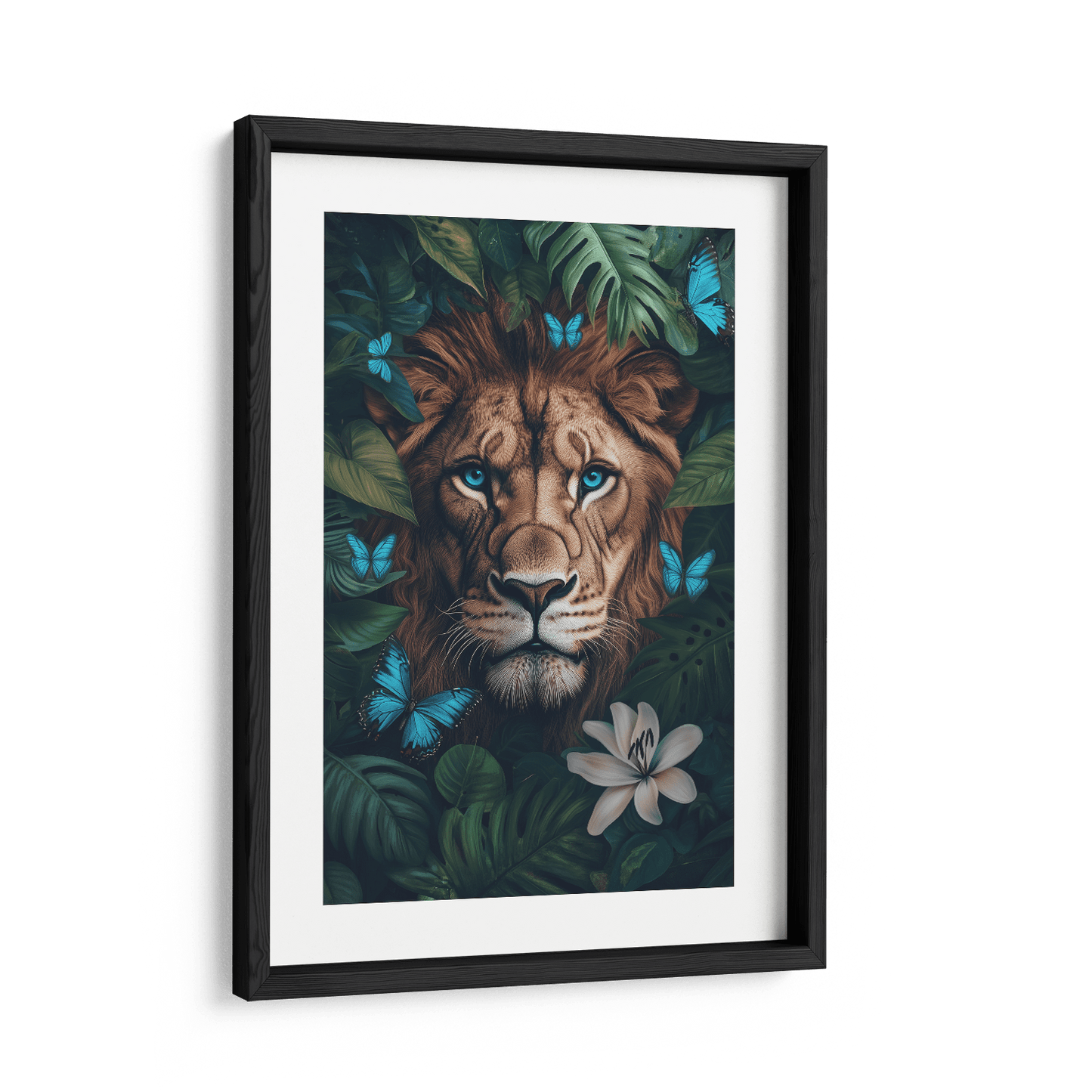 WINGS & WHISKERS - LION*Papier*40x60*Papier*Kunstwerk*Masculina.nl