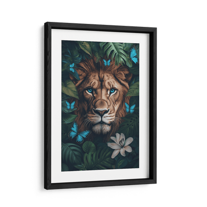 WINGS & WHISKERS - LION*Papier*40x60*Papier*Kunstwerk*Masculina.nl