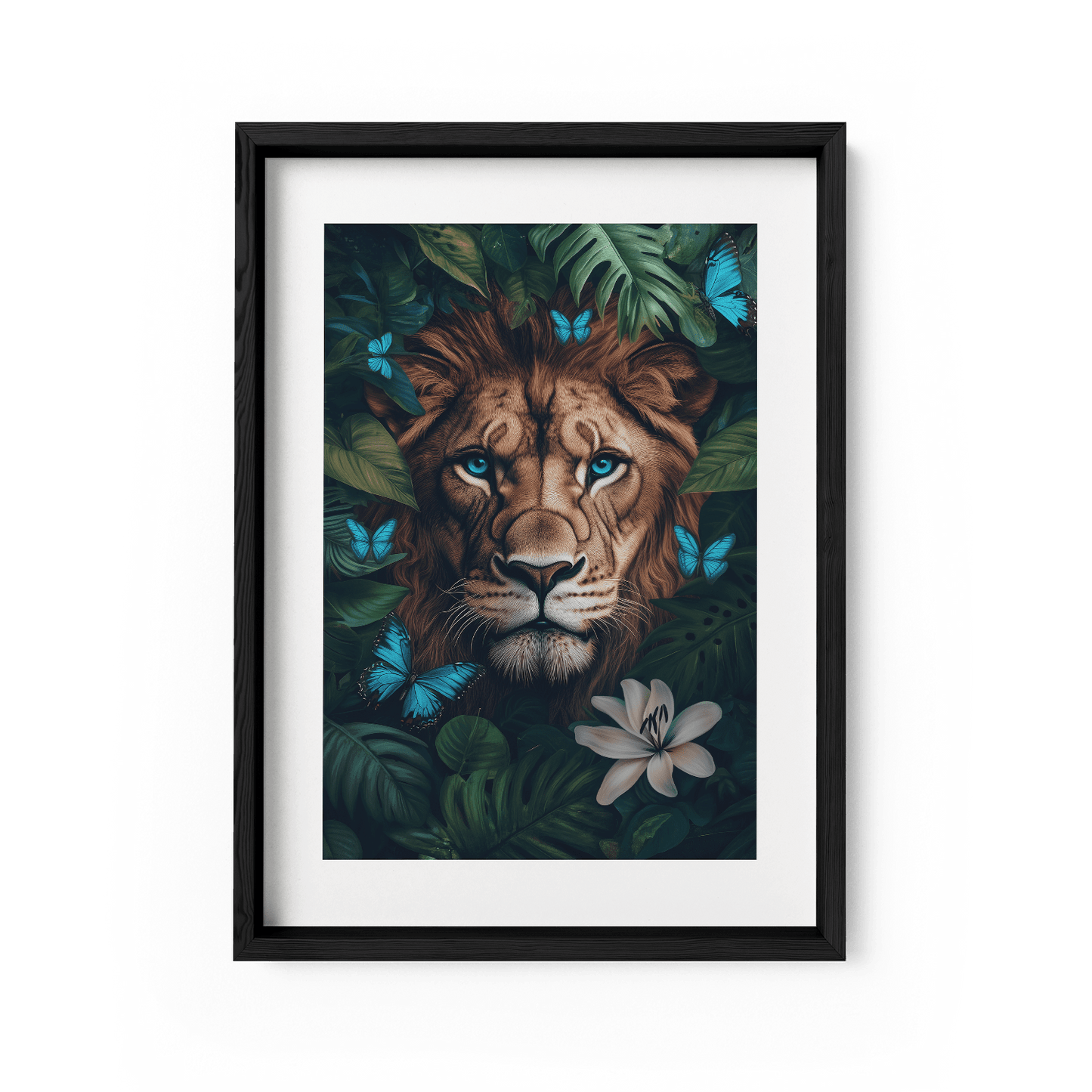 WINGS & WHISKERS - LION*Papier*40x60*Papier*Kunstwerk*Masculina.nl