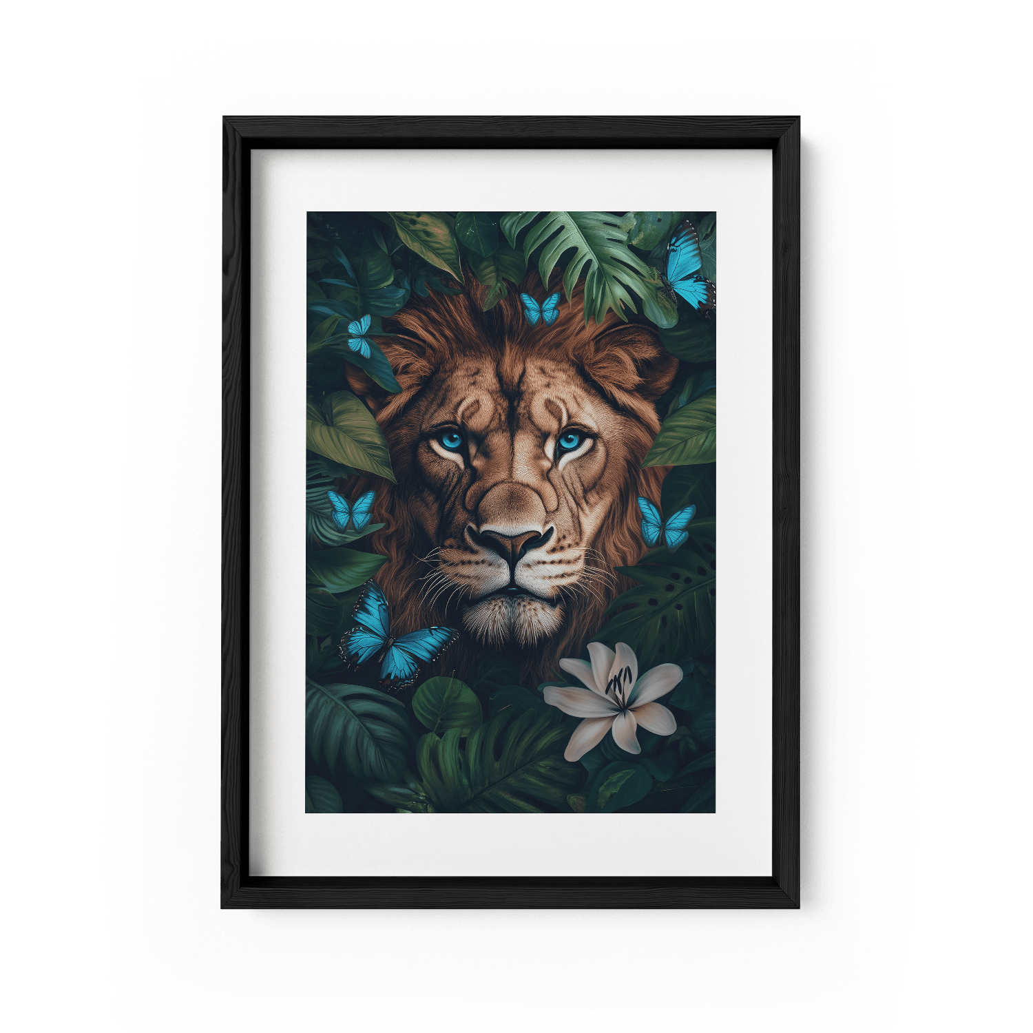 WINGS & WHISKERS - LION*Papier*40x60*Papier*Kunstwerk*Masculina.nl