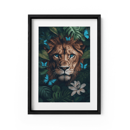WINGS & WHISKERS - LION*Papier*40x60*Papier*Kunstwerk*Masculina.nl
