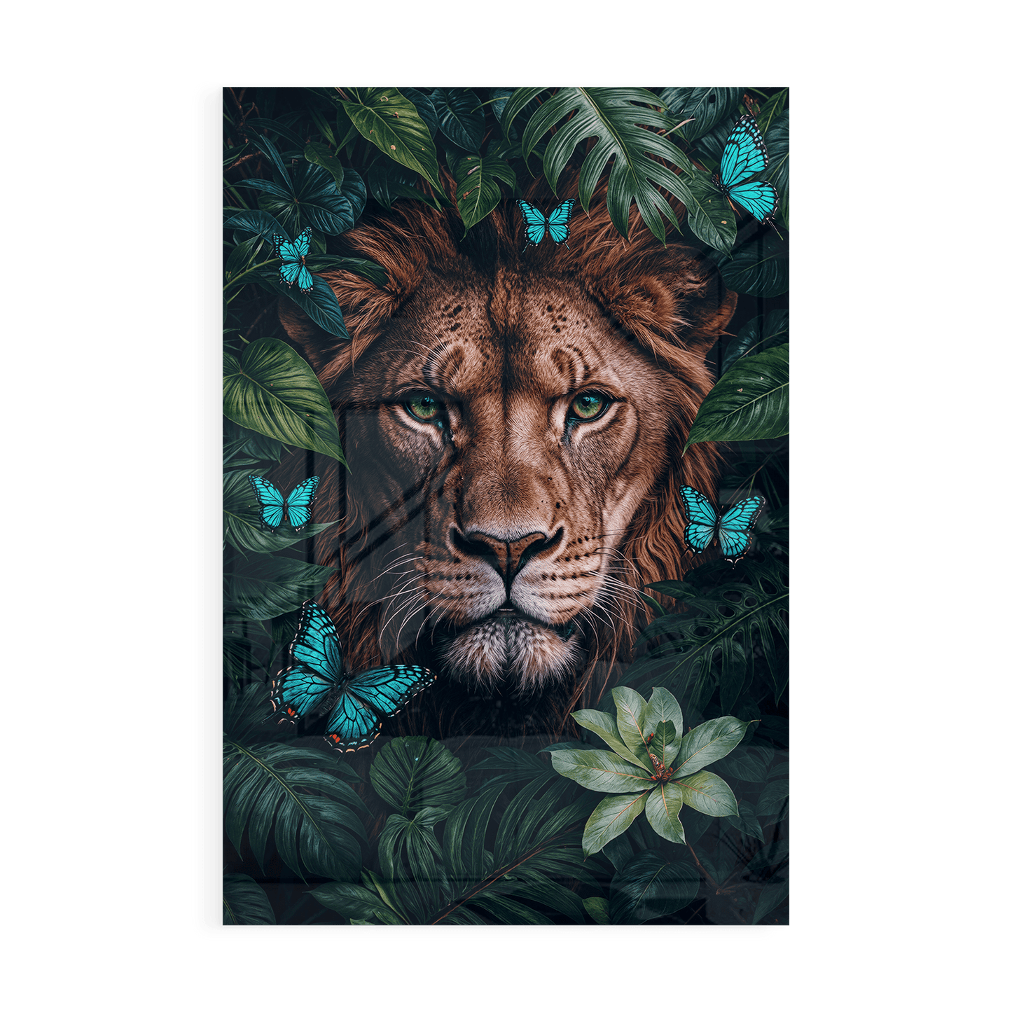 WINGS & WHISKERS - LION*Plexiglas*40x60 cm*Plexiglas*Kunstwerk*Masculina.nl