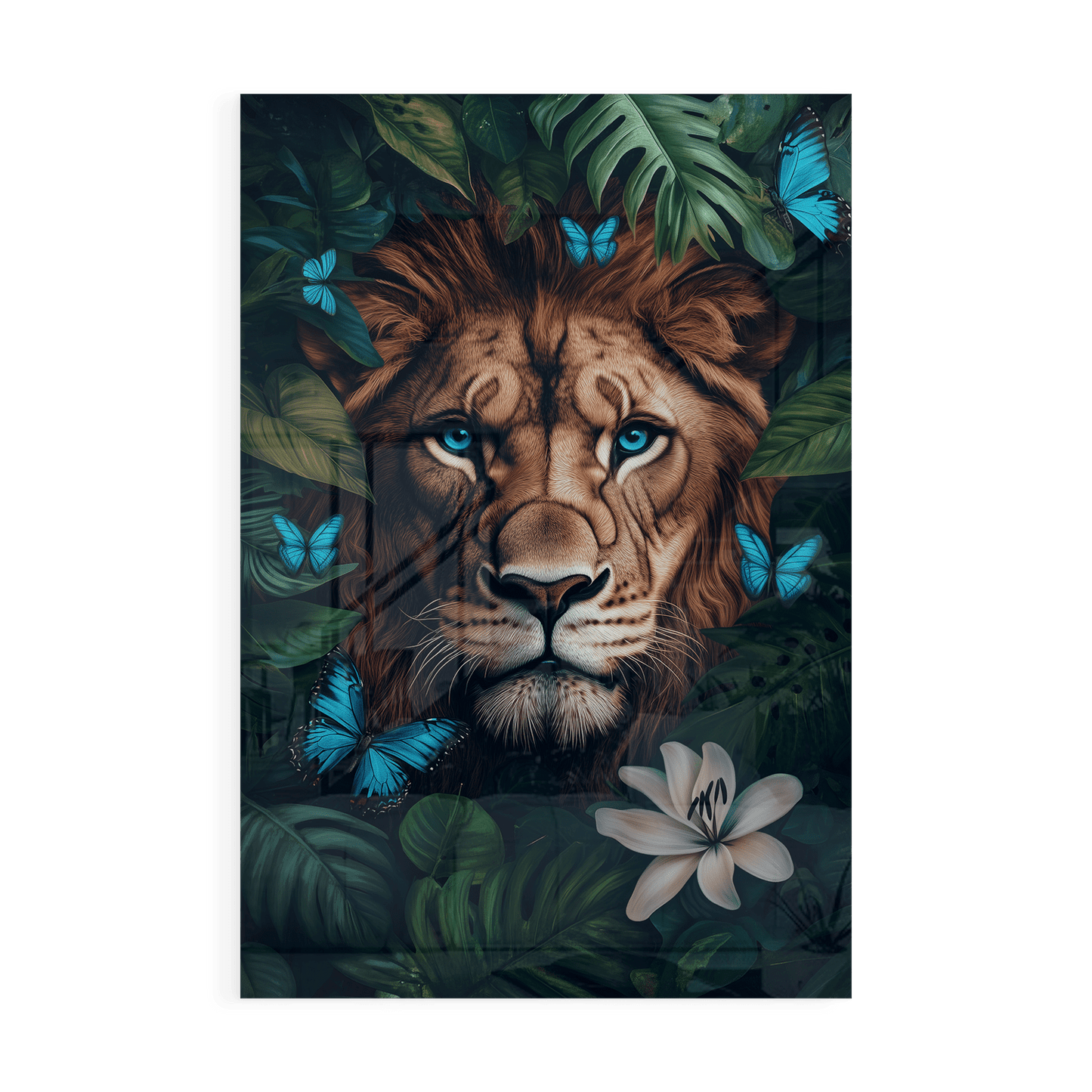 WINGS & WHISKERS - LION*Plexiglas*40x60*Plexiglas*Kunstwerk*Masculina.nl