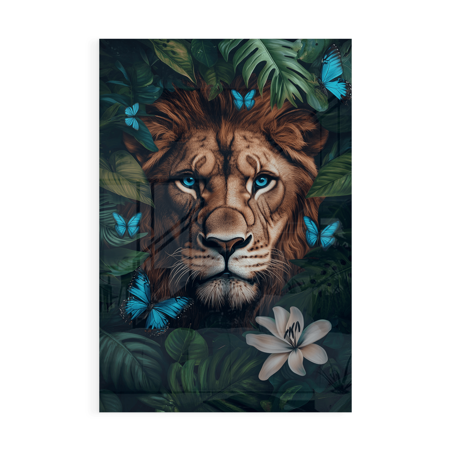 WINGS & WHISKERS - LION*Plexiglas*40x60*Plexiglas*Kunstwerk*Masculina.nl