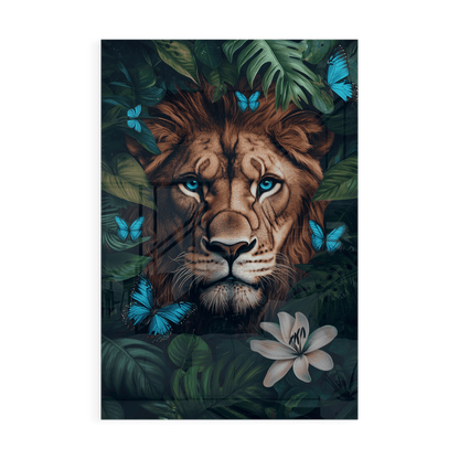 WINGS & WHISKERS - LION*Plexiglas*40x60*Plexiglas*Kunstwerk*Masculina.nl