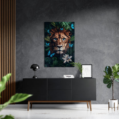 WINGS & WHISKERS - LION*Plexiglas*40x60*Plexiglas*Kunstwerk*Masculina.nl